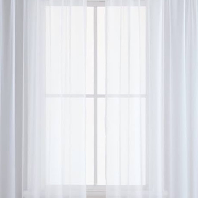 sheer white curtains