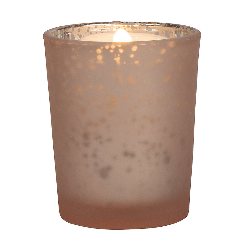 Glass Tabletop Votive Holder Set, Blush, 12