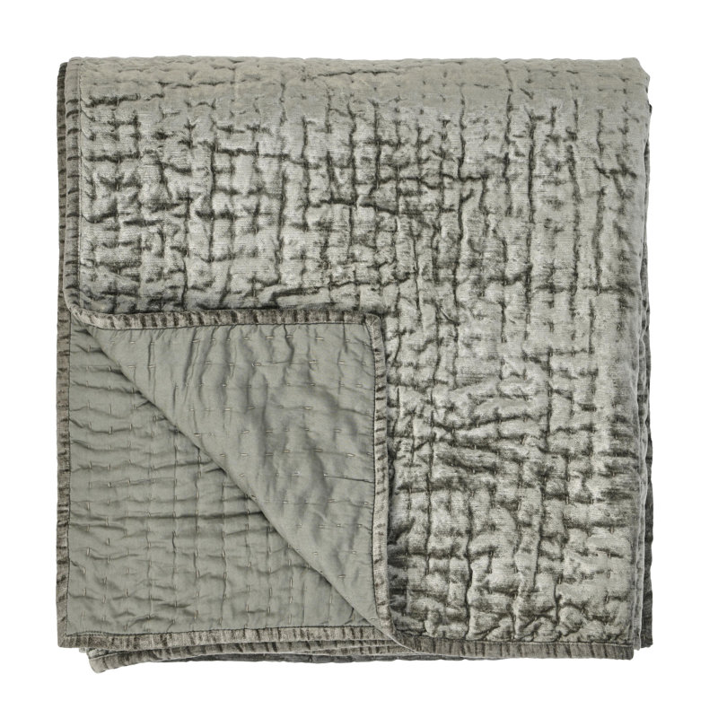 Velvet Quilt, King Quilt, Sage Green