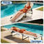 Méridienne de bronzage portable avec trou pour le visage, dossier inclinable réglable à 5 positions, poche latérale et coussin pour la plage, la piscine et le patio