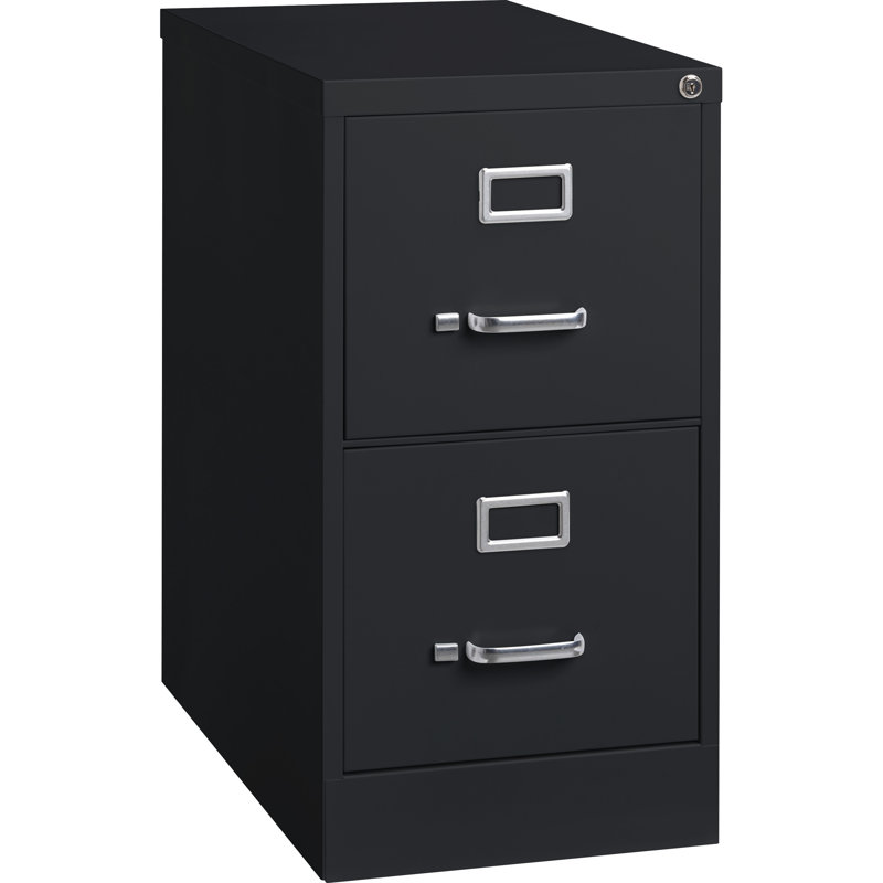 Fortress 15 " Wide 2 Steel Vertical Filing Cabinet, Black