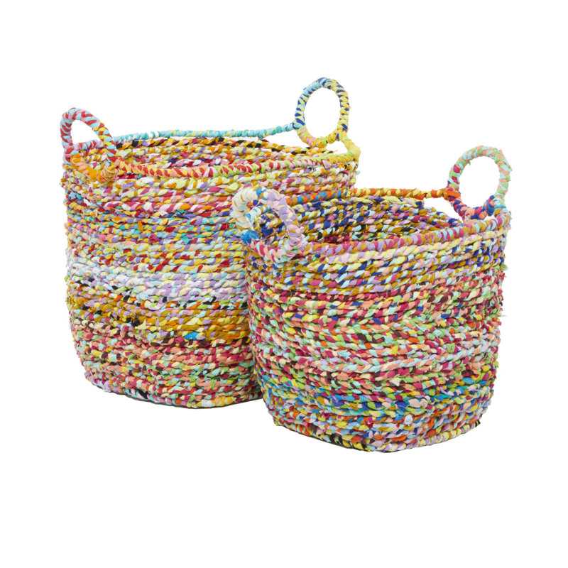 Ensemble de 2 paniers en tissu