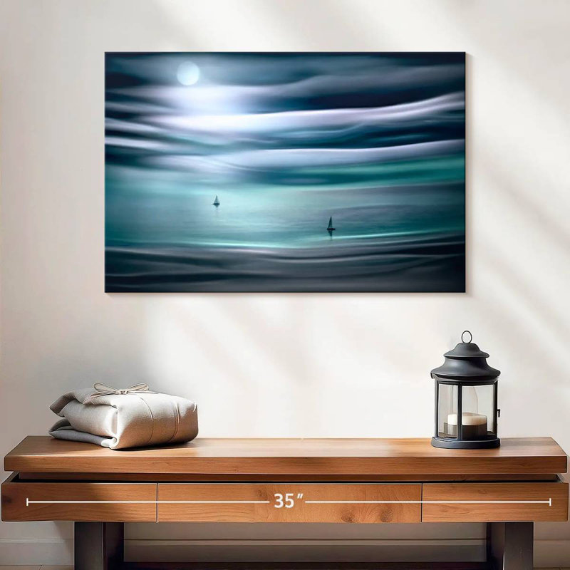 Sailing By Moonlight, 16" H x 24" W