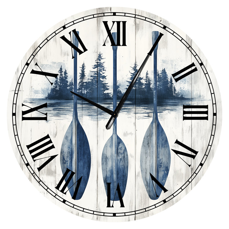 The Moose Oars Wall Clock, Oversized