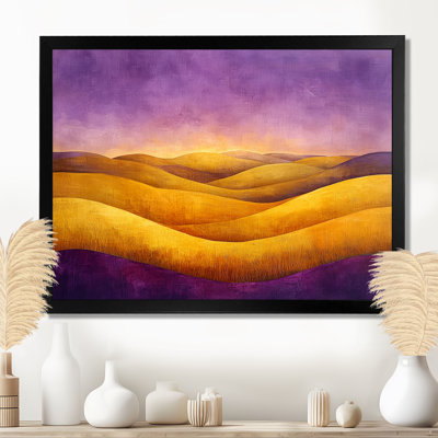 «Countryside Golden Hills At Twilight II», art mural grande campagne
