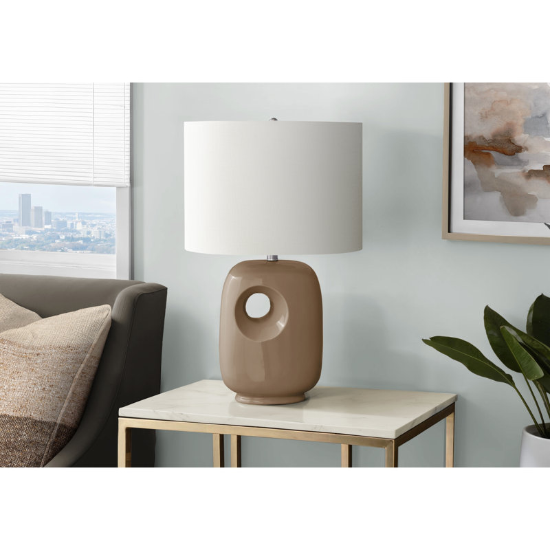 Lampe de table contemporaine et moderne, Brun / Argenté