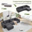 Canapé modulaire en mousse compressée en forme de L Boneless-591652011