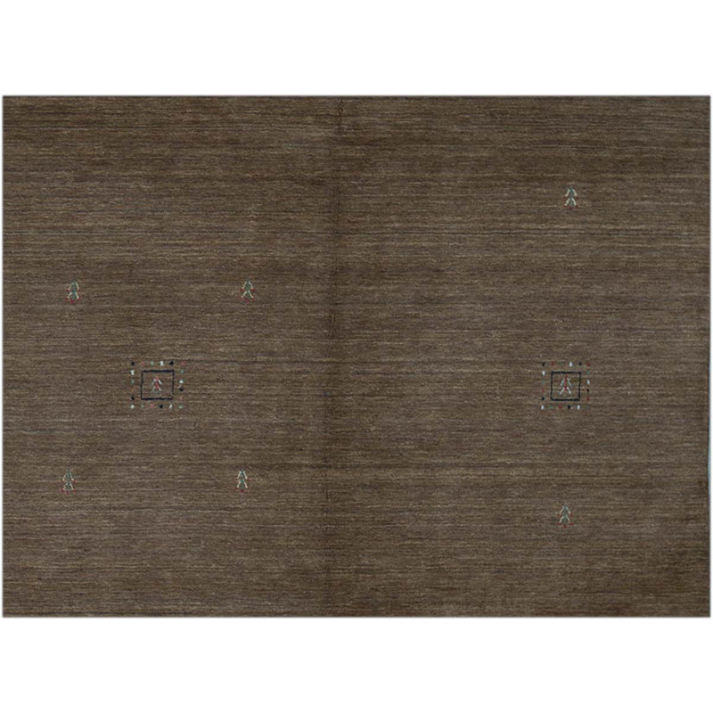 Wool Area Rug in Brown, Rectangle 3' x 5'2"