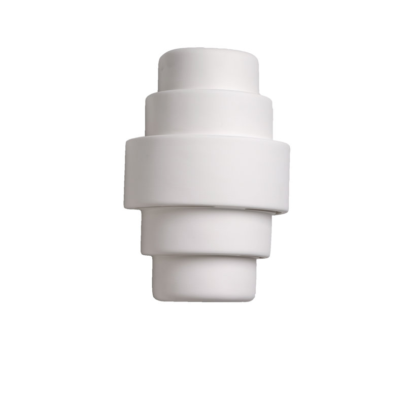 Hisae Ceramic Outdoor Wall Light, LED Bulb Included, Paintable White