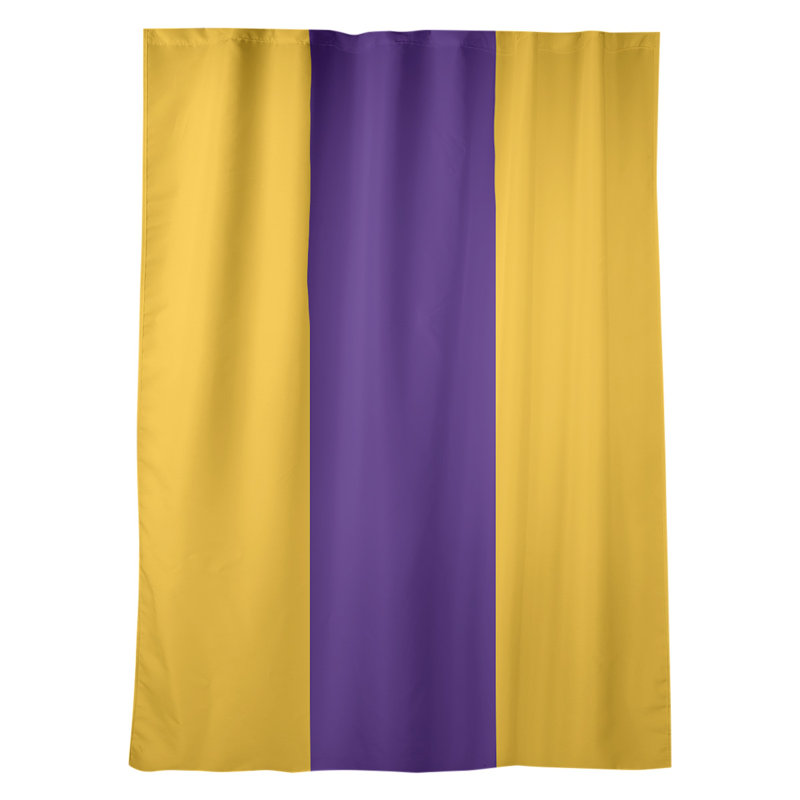 Sateen Room Darkening Curtain Single Panel, Gold/Purple