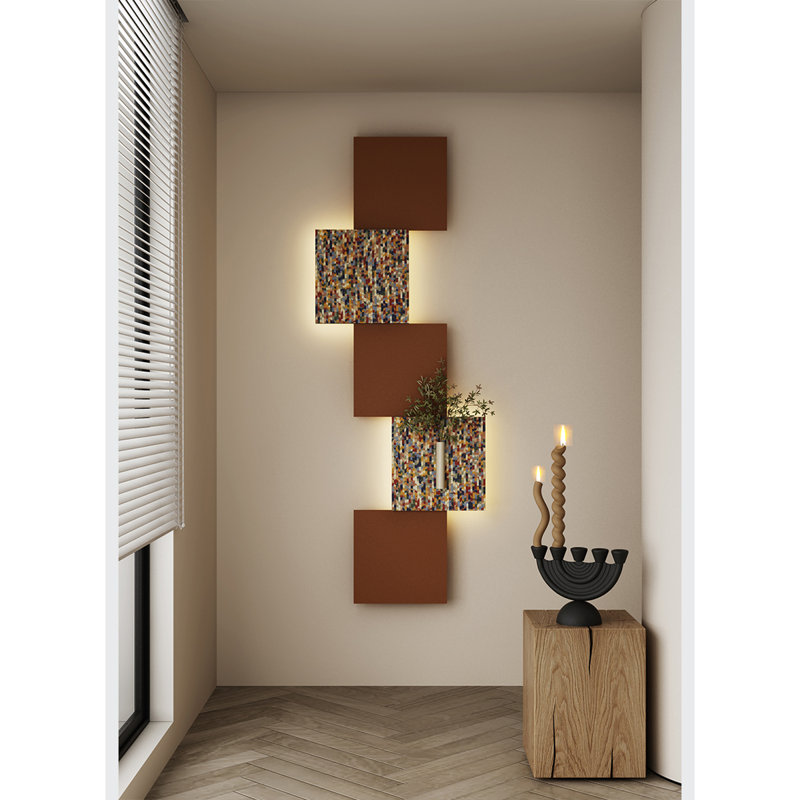 Dopamine Irregular Led Wall Art - Vibrant Mosaic Decor, 47.24" H x 16.93" W x 1.97" D 