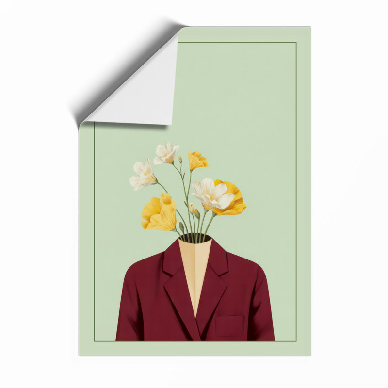 Blossom In Burgundy Eclectic - Print, Unframed, A4 - 29.7 x 21.0 cm
