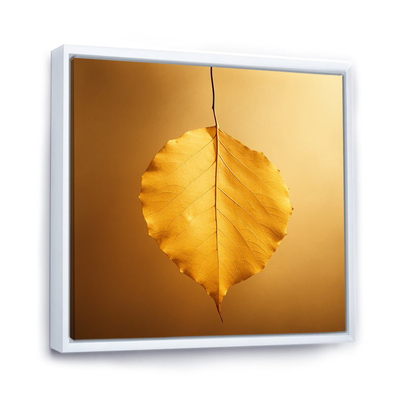 Lumière zen jaune clair sur toile, H 36 po x l 36 po x P 1,5 po, Cadre flottant blanc