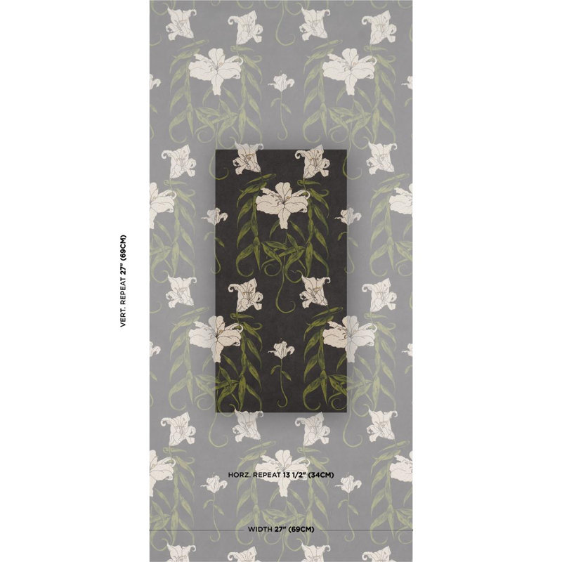 Schumacher X Backdrop Lady Lilith Wallpaper, Black