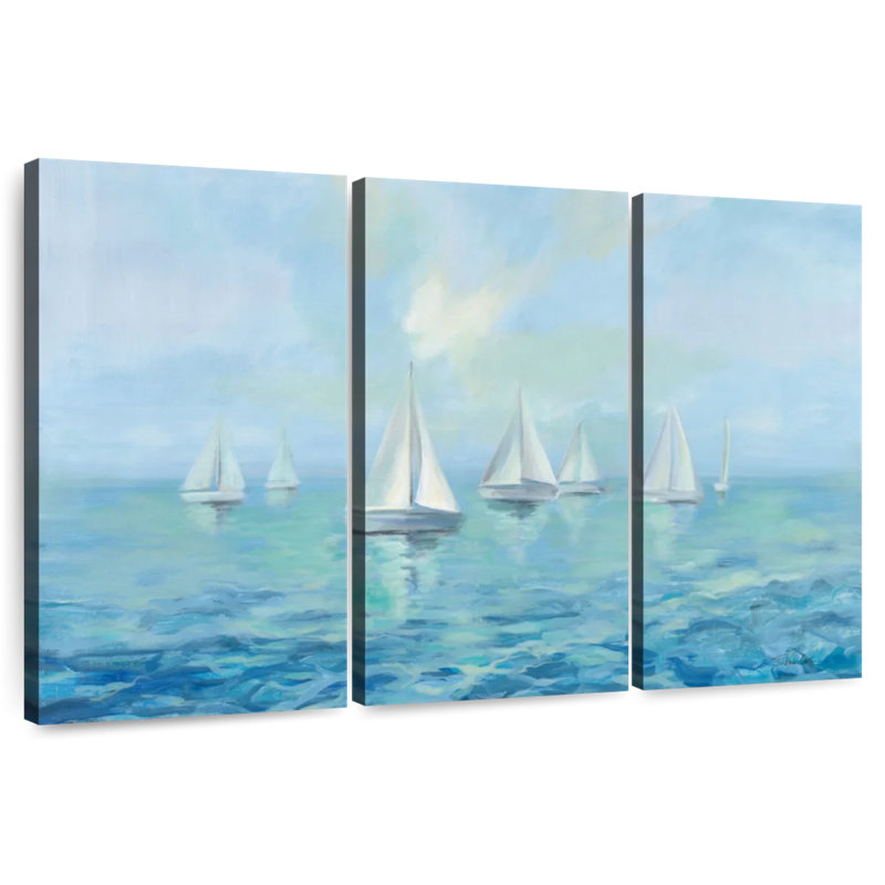 Mehar Boats In The Haze, 24" H x 38" W
