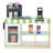 Teamson Kids Cashier Austin Checkout Counter Stand, Green/White/Natural