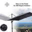 Parasol rectangulaire en porte-à-faux gris avec base en acier 9 pi x 11 pi Rhim-299971651