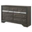 Commode standard 9 tiroirs avec miroir Blanding