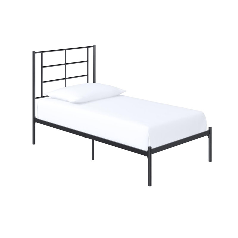 Ottorina Metal Bed, Black, Single (3')