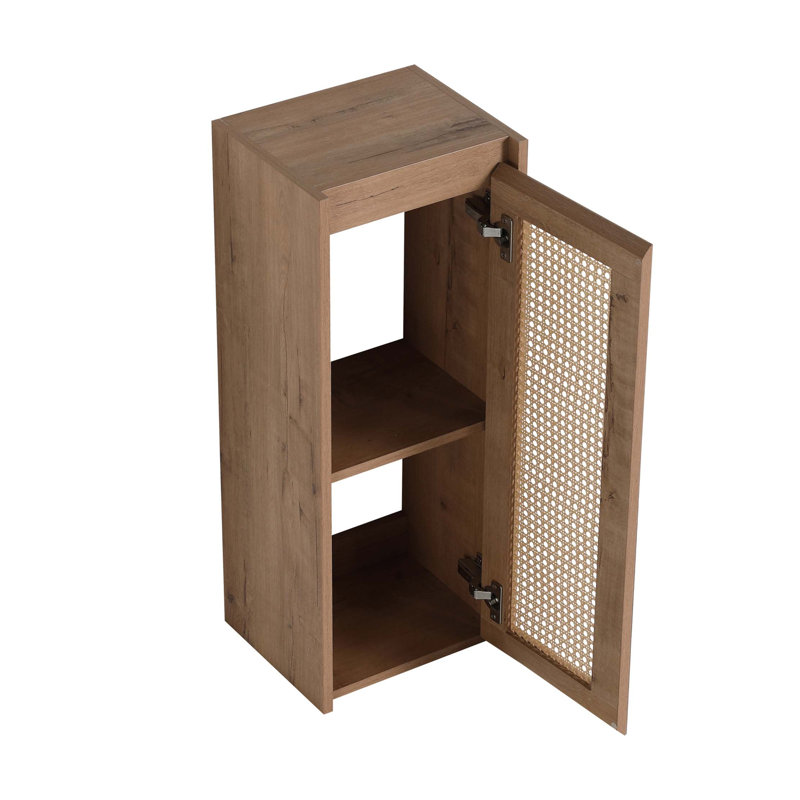 12" Bathroom Side Cabinet,Soft Close Doors,Float Mounting Design