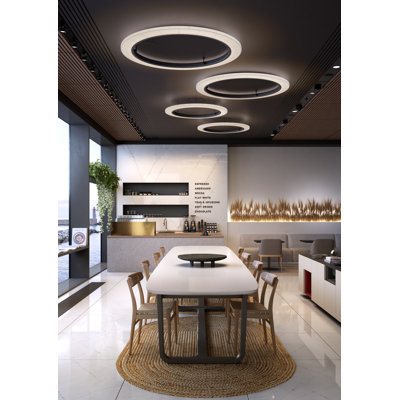 Roda - Luminaire suspendu à intensité variable à DEL S / 150 - Télécommande - Intensité réglable 0-10 V - Cadre brun