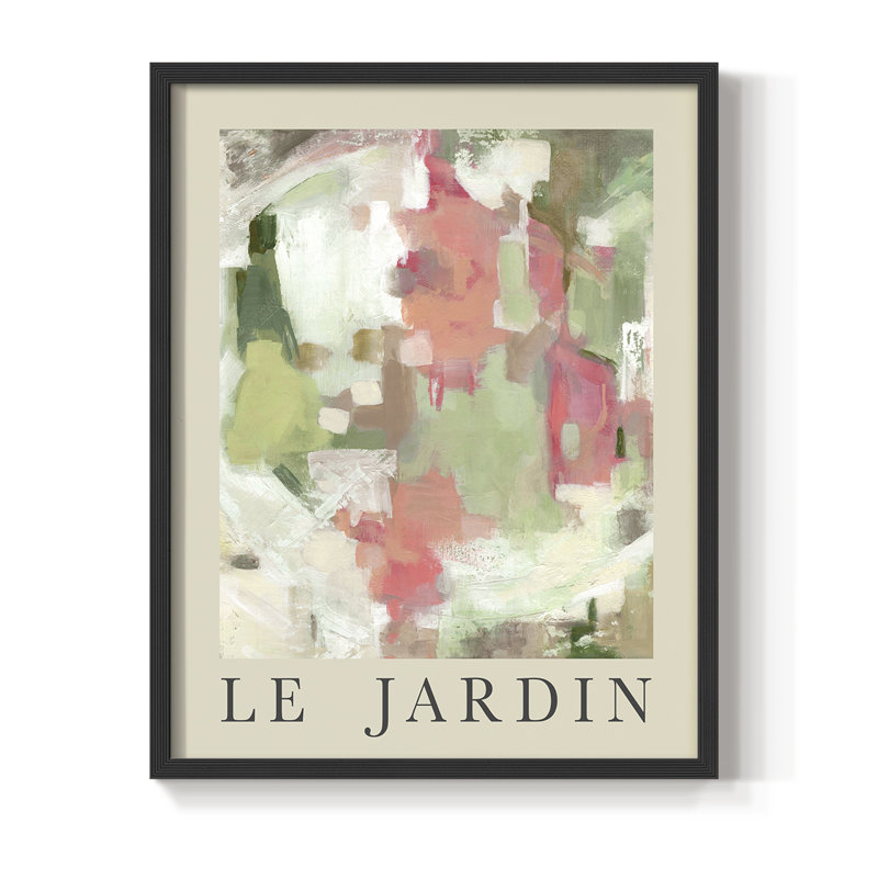 Le Jardin, reproduction encadrée - bois massif, H 11 po x l 9 po, Noir