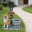 Décoration de jardin pour chien assis Akita