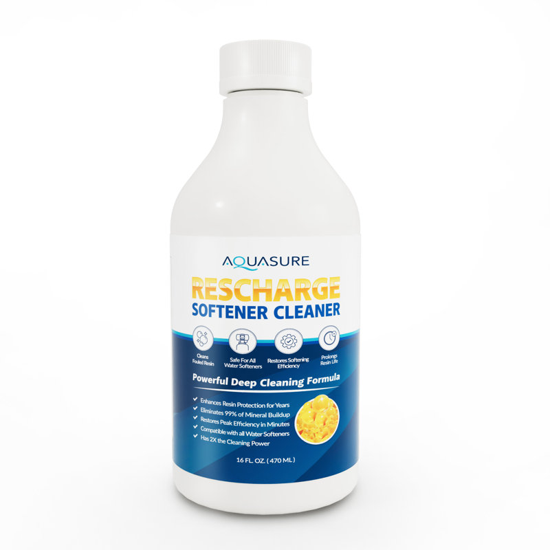 Aquasure Rescharge | Adoucisseur d'eau, résine, solution de nettoyage pour adoucisseur d'eau | 16 FL. OZ.