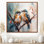 Oiseaux bleus assis sur une branche d'arbre III - Art mural floral