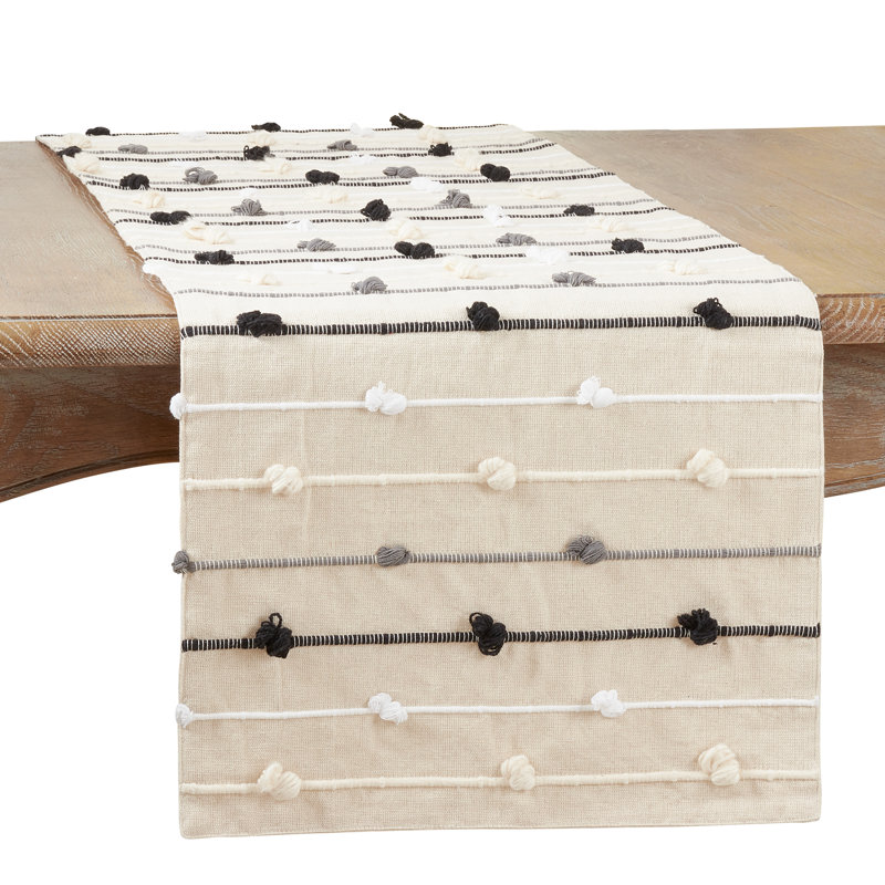 Striped 100% Cotton Table Runner