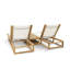 Ensemble de chaise longue inclinable en teck de 84 po Eira