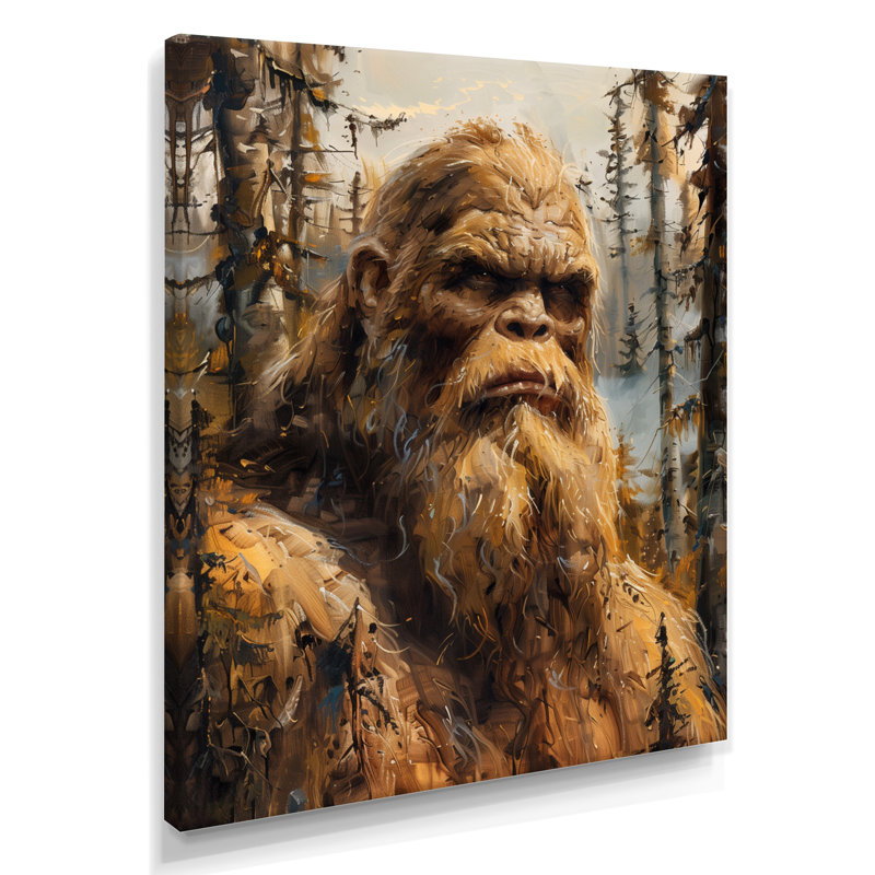 Décoration murale brune et grise Bigfroot Wilderness Watcher, Toile tendue, H 44 po x l 34 po x P 1,5 po