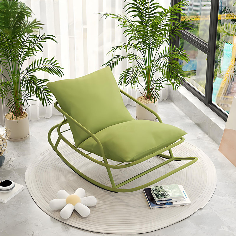Chaise berçante confortable, Vert