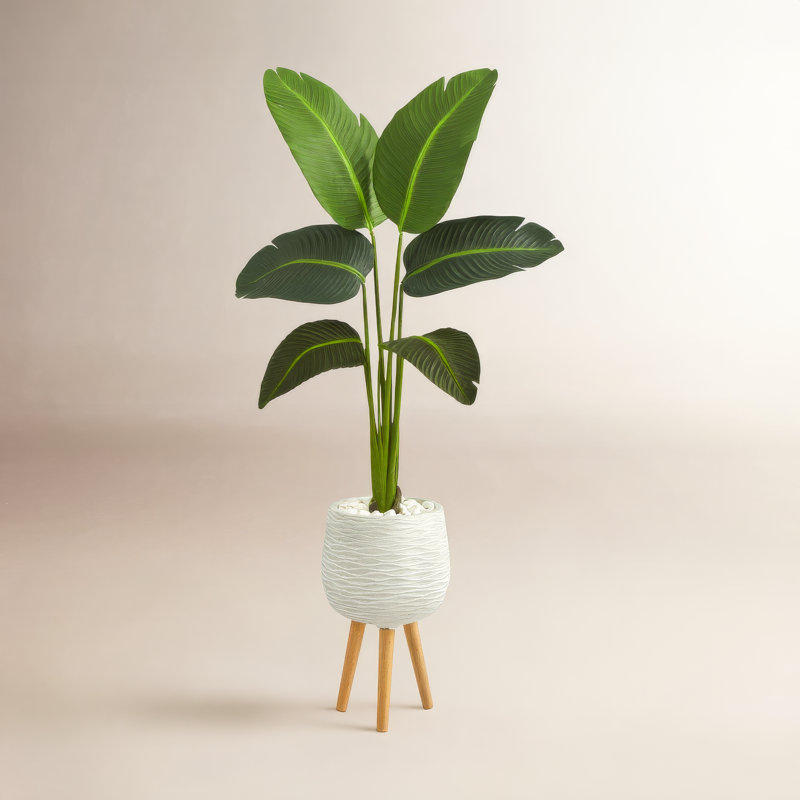 Banane artificielle 60 po en pot