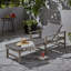 Chaise longue en bois et osier Hampton