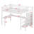 Metal Loft Bed With L-Shaped Desk And USB, Wardrobe And  Shelf, High Loft Bed With LED For Kids Teens Adults-268928732-268928735
