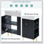 Meuble-lavabo 21,6 po, armoire combinée, meuble de rangement pour salle de bain, lavabo simple en céramique, rangement sur le côté droit-779098117
