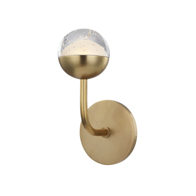 Boca 1 - Light LED Bath Sconce, Aged Brass