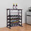 Wegate 24 Bottle Solid Wood Hanging Wine Bottle & Glass Rack in