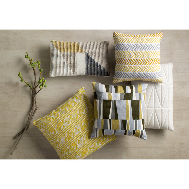 Embroidered Throw Pillow, Polyester/PolyFill
