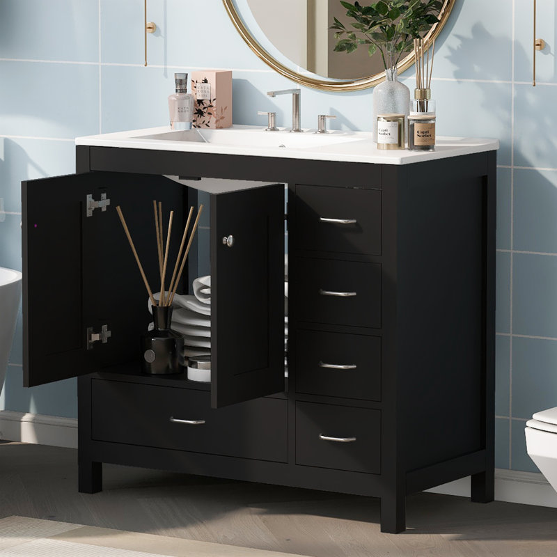 Meuble-lavabo 36 po avec lavabo en céramique