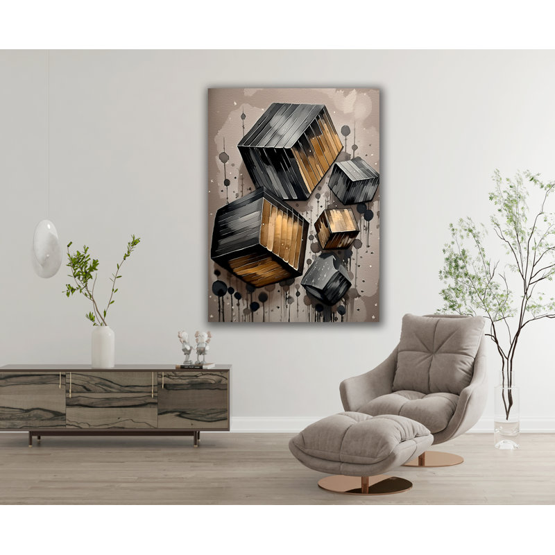 Réflexions cubiques, H 32 po x l 24 po