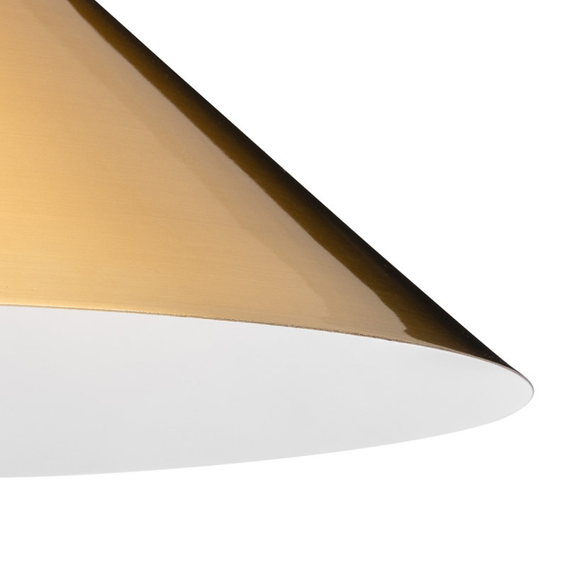 1 - Light Cone Pendant, Brushed Brass
