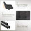 48cm H Fabric Upholstered Metal Upholstered Back Armchair-852905201