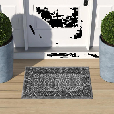 Floral Flokati Area Rug