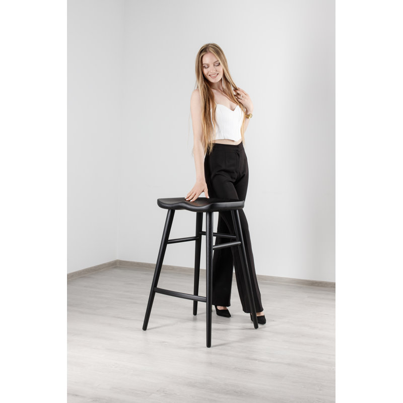 Alma Bar Chair, Matte Black, Bar Stool (31” Seat Height)
