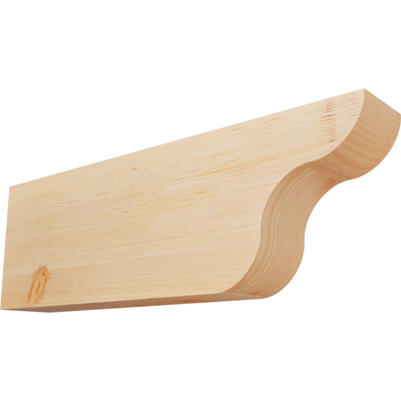 Queue de chevron lisse Carmel, Douglas, 12"H x 5 1/2"W x 36"L
