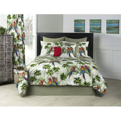 Parrot Island Tailored Bed Skirt