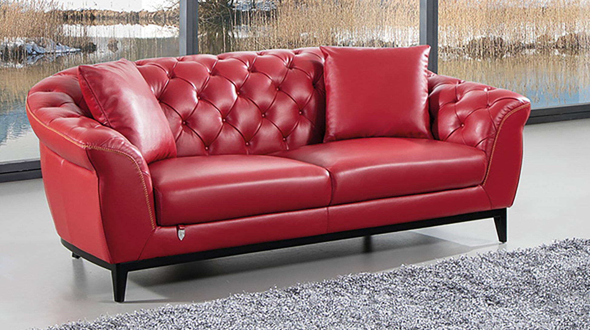 tosi 3-pc 84 leather sofa