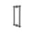 Contemporary 12" Back to Back Shower Door Pull with Dotted Accent-30992628